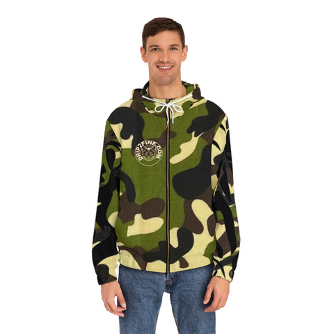 Men's Full-Zip HIP HOP ART Hoodie (AOP)