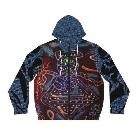 Men's Full-Zip  HIP HOP ART Hoodie (AOP)