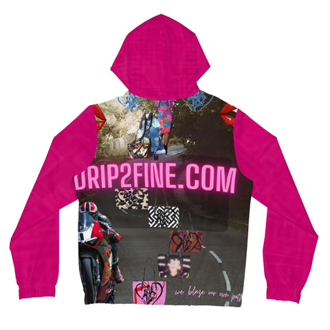 Women’s Full-Zip HIP HOP ART Hoodie (AOP)