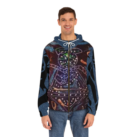 Men's Full-Zip  HIP HOP ART Hoodie (AOP)