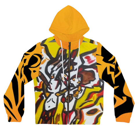 Women’s Full-Zip  HIP HOP ART Hoodie (AOP)