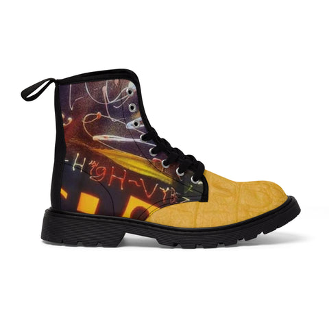 Men's  Musical Drip Canvas Boots