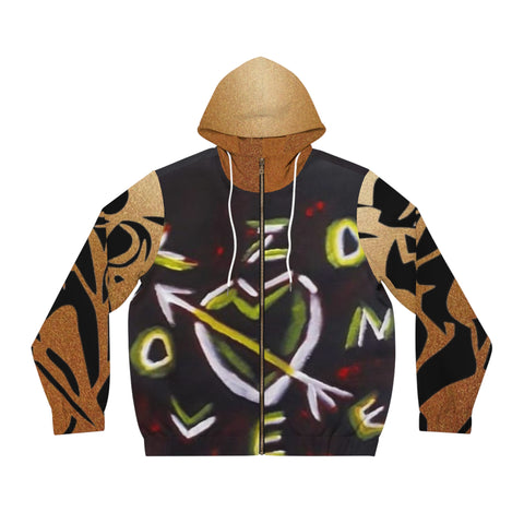 Men's Full-Zip  HIP HOP ART Hoodie (AOP)