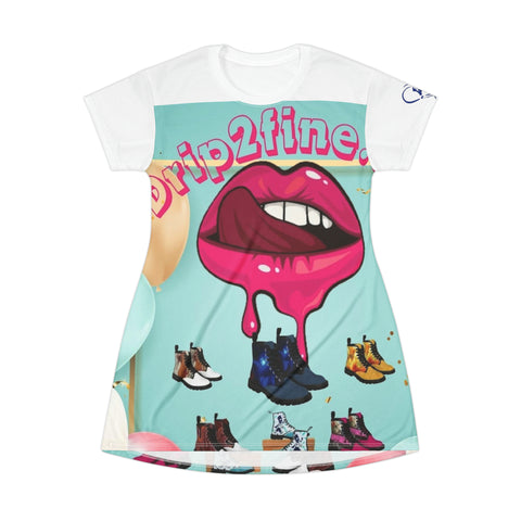 HIP HOP ART T-Shirt Dress (AOP)