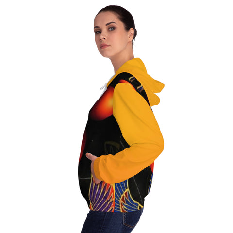 Women’s Full-Zip  HIP HOP ART Hoodie (AOP)