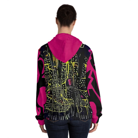 Women’s Full-Zip HIP HOP ART Hoodie (AOP)