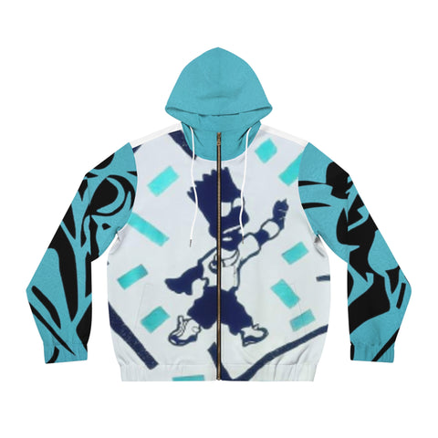 Men's Full-Zip HIP HOP ART Hoodie (AOP)