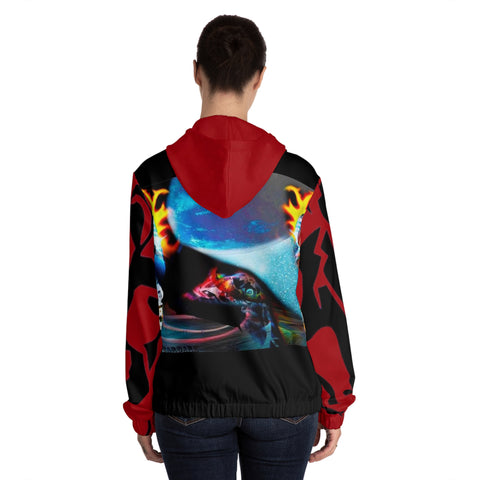 Women’s Full-Zip HIP HOP ART Hoodie (AOP)