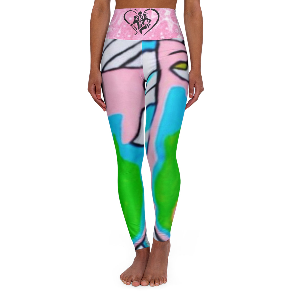 High Waisted  HIP HOP ART Yoga Leggings (AOP)