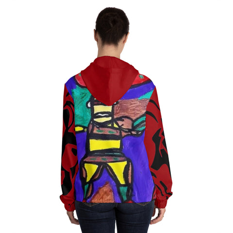 Women’s Full-Zip HIP HOP ART Hoodie (AOP)