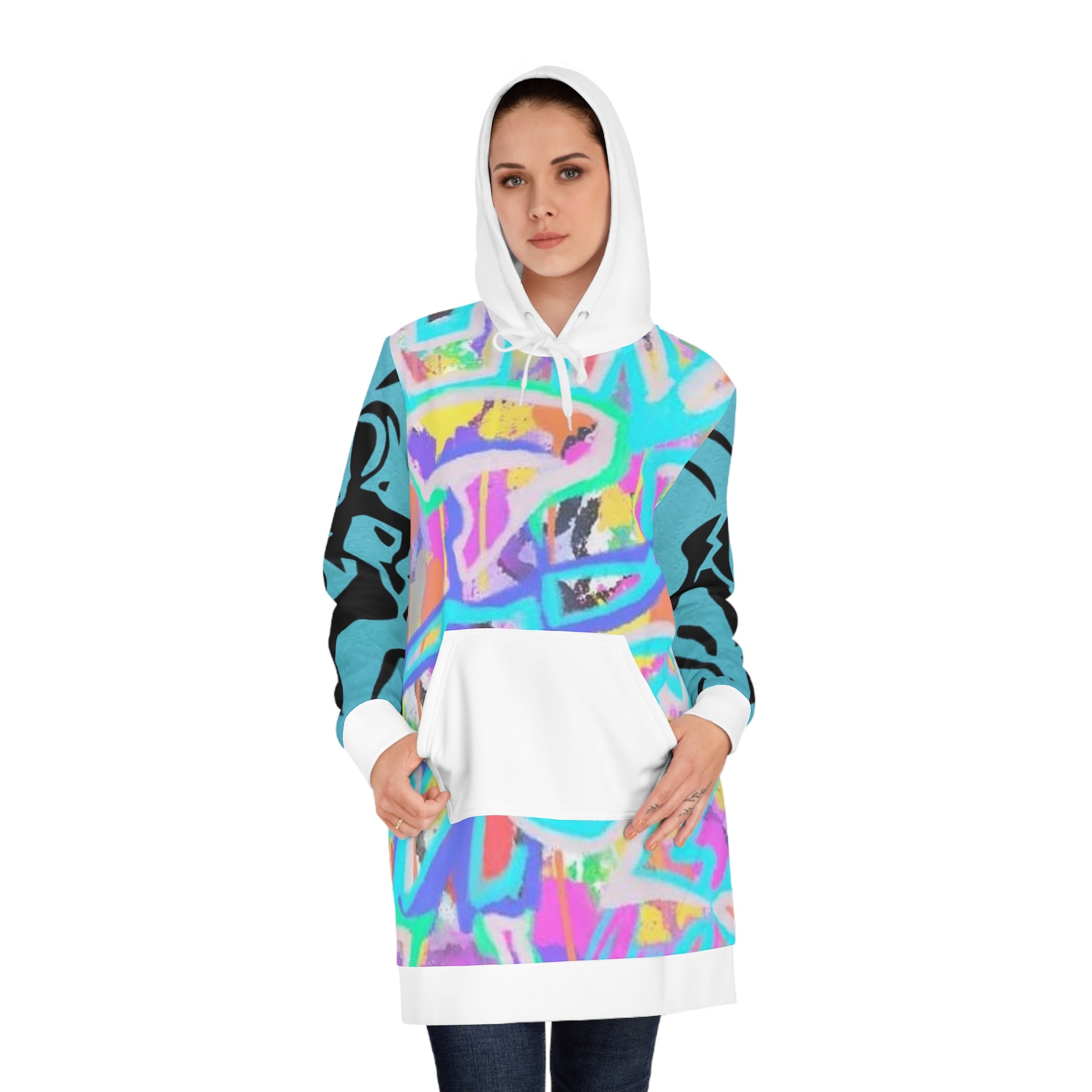 Women's HIP HOP ART Hoodie Dress (AOP)