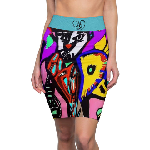 Women's HIP HOP ART Pencil Skirt (AOP)