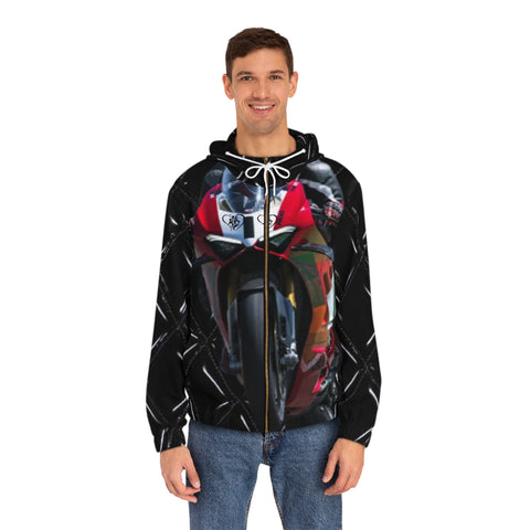 Men's Full-Zip  HIP HOP ART Hoodie (AOP)