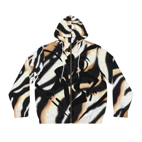 Men's Full-Zip HIP HOP ART Hoodie (AOP)