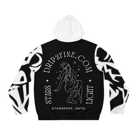 Men's HIP HOP ART Full-Zip Hoodie (AOP)