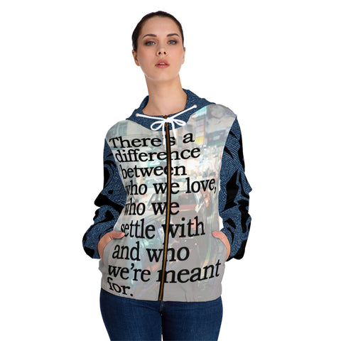 Women’s Full-Zip HIP HOP ART Hoodie (AOP)