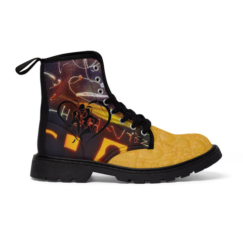 Men's  Musical Drip Canvas Boots