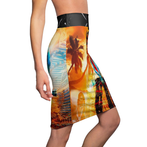 Women's HIP HOP ART Pencil Skirt (AOP)