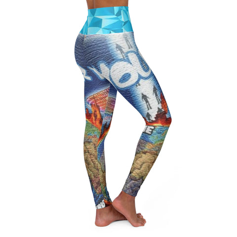 High Waisted HIP HOP ART  Yoga Leggings (AOP)