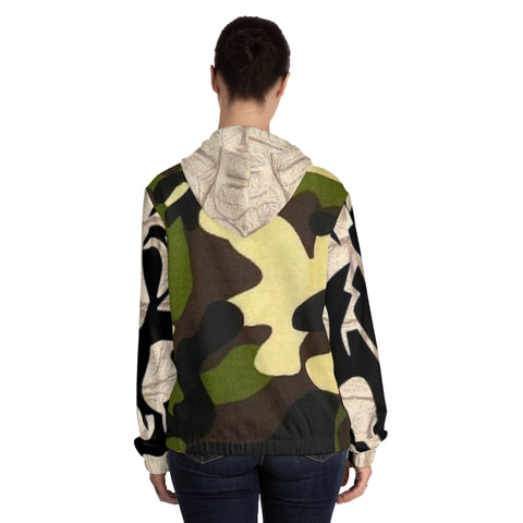 Women’s Full-Zip  HIP HOP ART Hoodie (AOP)