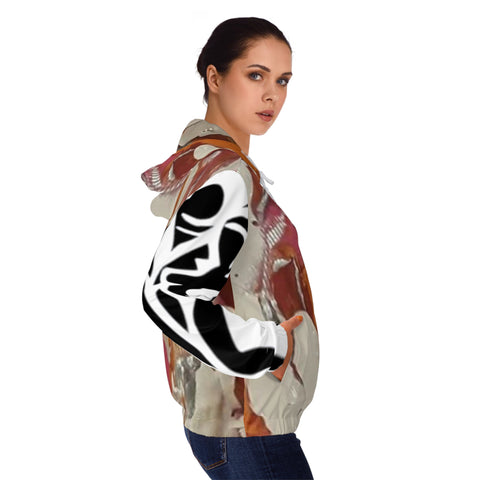 Women’s Full-Zip  HIP HOP ART Hoodie (AOP)