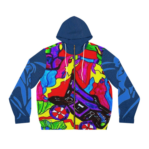 Men's Full-Zip  HIP HOP ART  Hoodie (AOP)