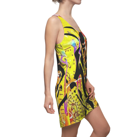 Women's Cut & Sew HIP HOP ART Racerback Dress (AOP)