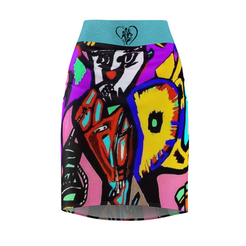 Women's HIP HOP ART Pencil Skirt (AOP)