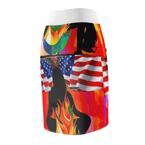 Women's  HIP HOP ART Pencil Skirt (AOP)