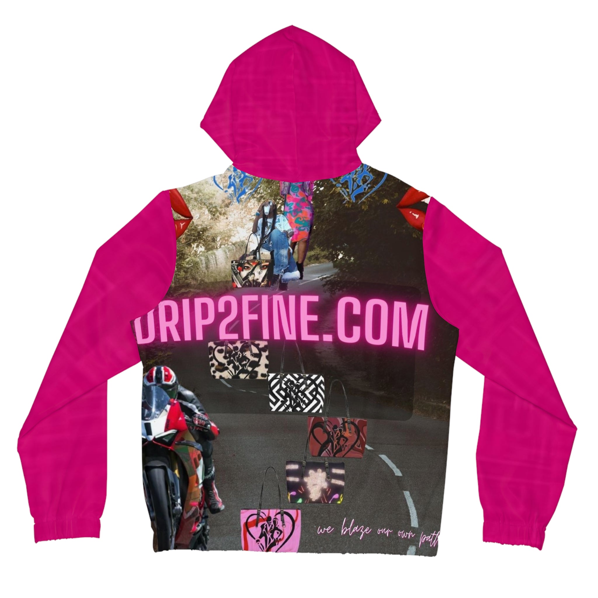 Women’s Full-Zip HIP HOP ART Hoodie (AOP)