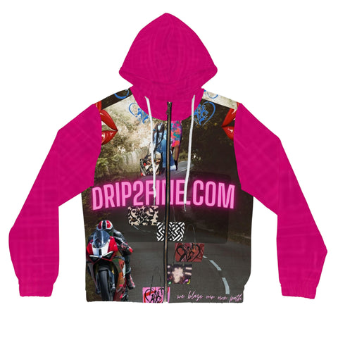 Women’s Full-Zip HIP HOP ART Hoodie (AOP)