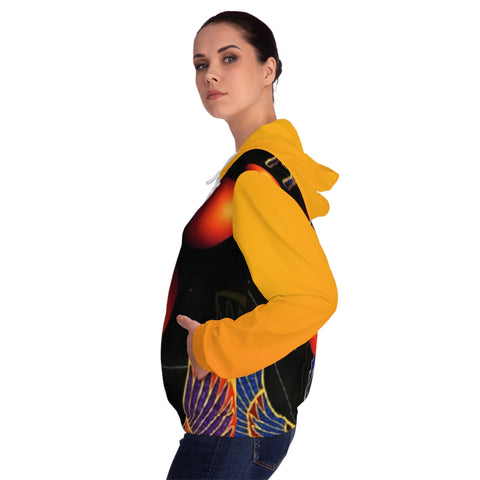 Women’s Full-Zip HIP HOP ART Hoodie (AOP)