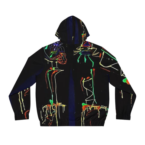 Men's Full-Zip HIP HOP ART Hoodie (AOP)