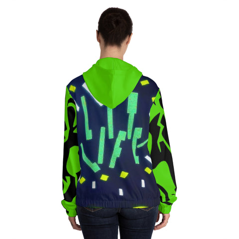 Women’s Full-Zip HIP HOP ART Hoodie (AOP)