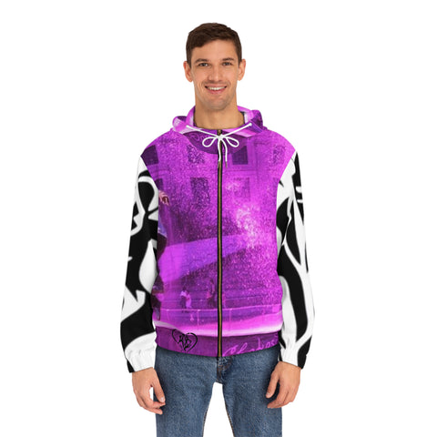 Men's Full-Zip HIP HOP ART Hoodie (AOP)