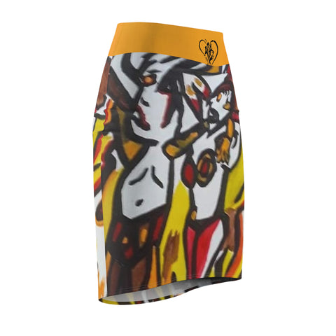 Women's HIP HOP ART Pencil Skirt (AOP)