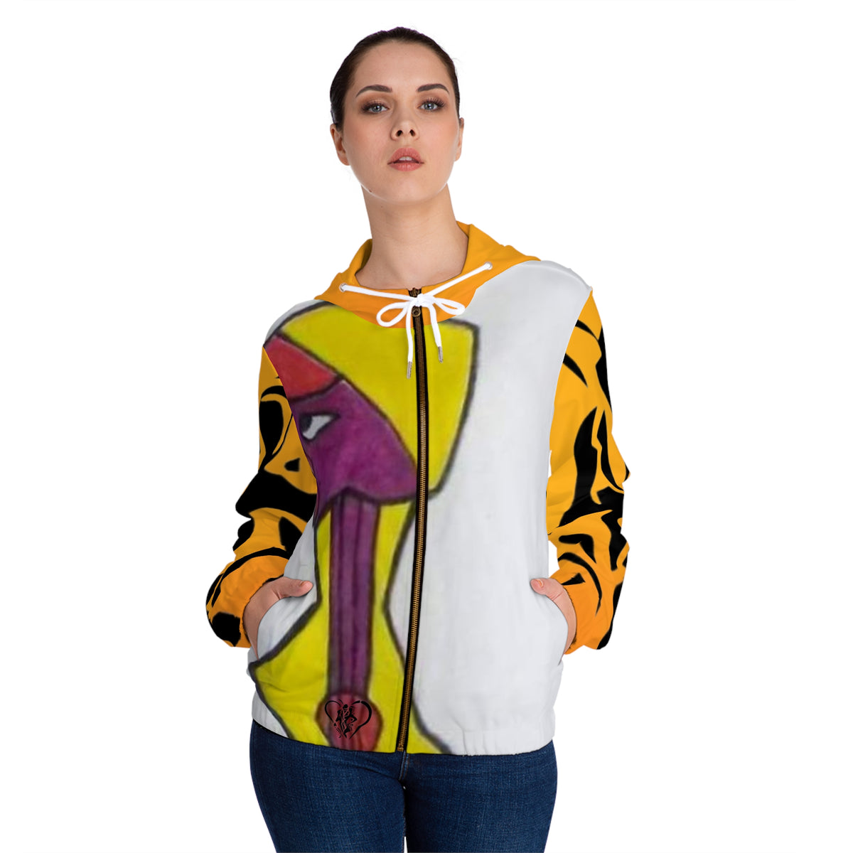 Women’s Full-Zip HIP HOP ART Hoodie (AOP)