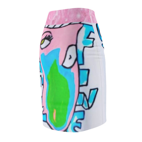 Women's  HIP HOP ART Pencil Skirt (AOP)