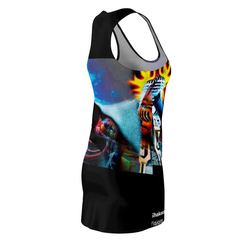 Women's Cut & Sew  HIP HOP ART Racerback Dress (AOP)