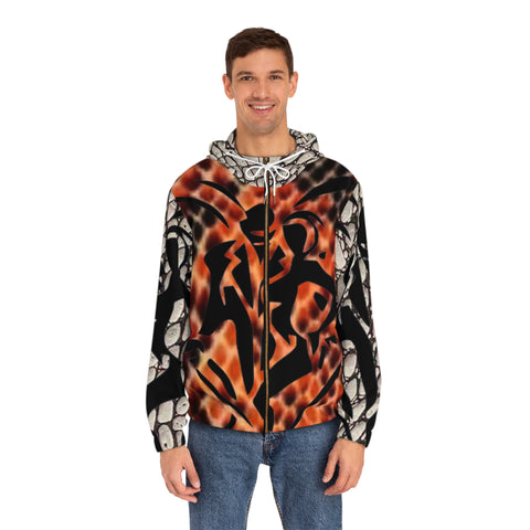 Men's Full-Zip  HIP HOP ART Hoodie (AOP)