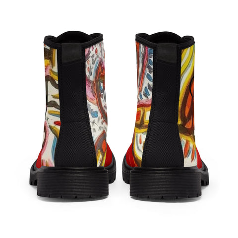 Men's HIP HOP ART Canvas Boots